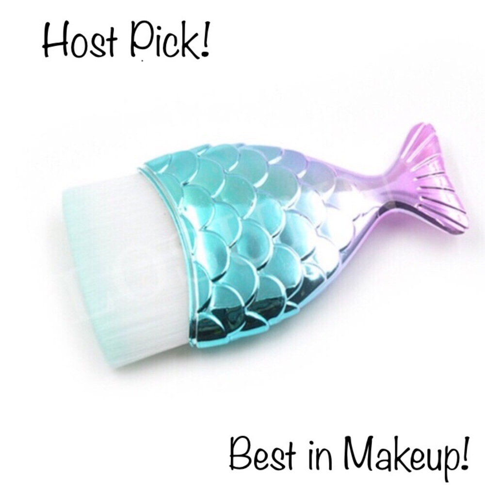 🧜‍♀️ Mermaid Tail Makeup Blush Brush Aqua & Purpl